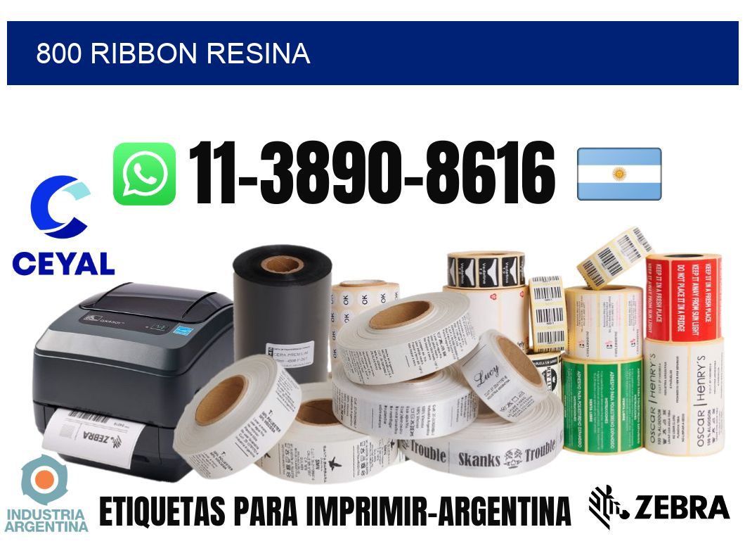 800 ribbon resina