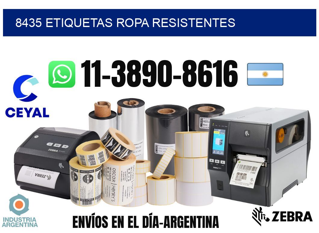 8435 Etiquetas ropa resistentes
