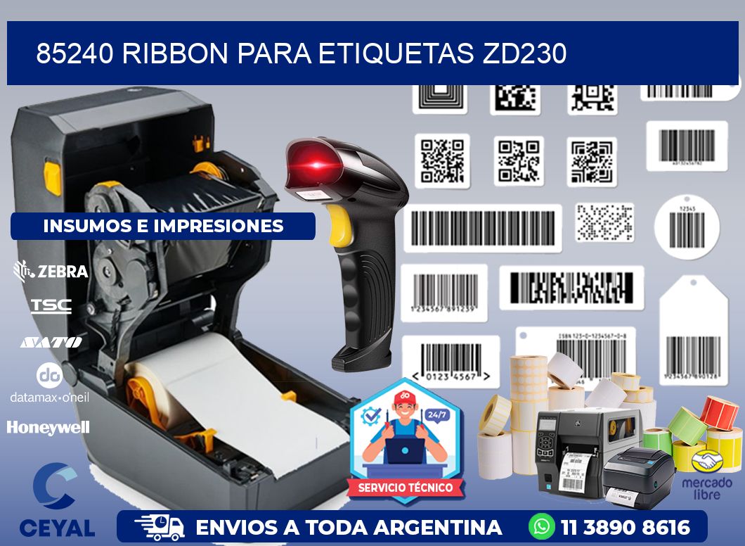 85240 ribbon para etiquetas zd230