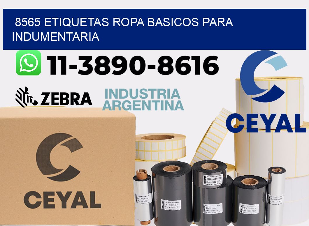 8565 Etiquetas ropa basicos para indumentaria