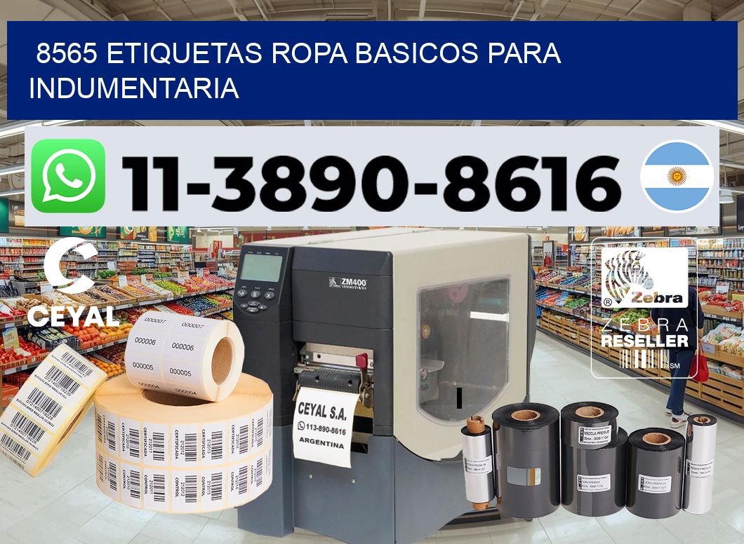 8565 Etiquetas ropa basicos para indumentaria