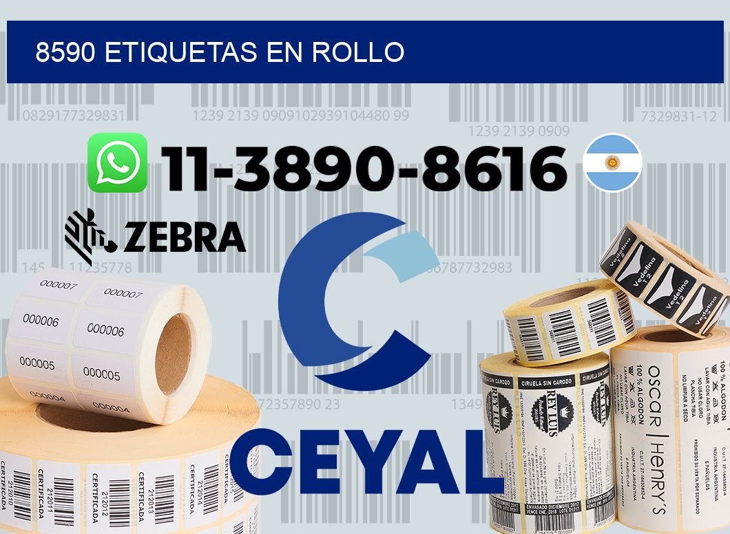 8590 etiquetas en rollo