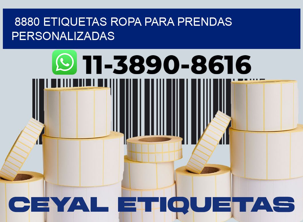 8880 Etiquetas ropa para prendas personalizadas