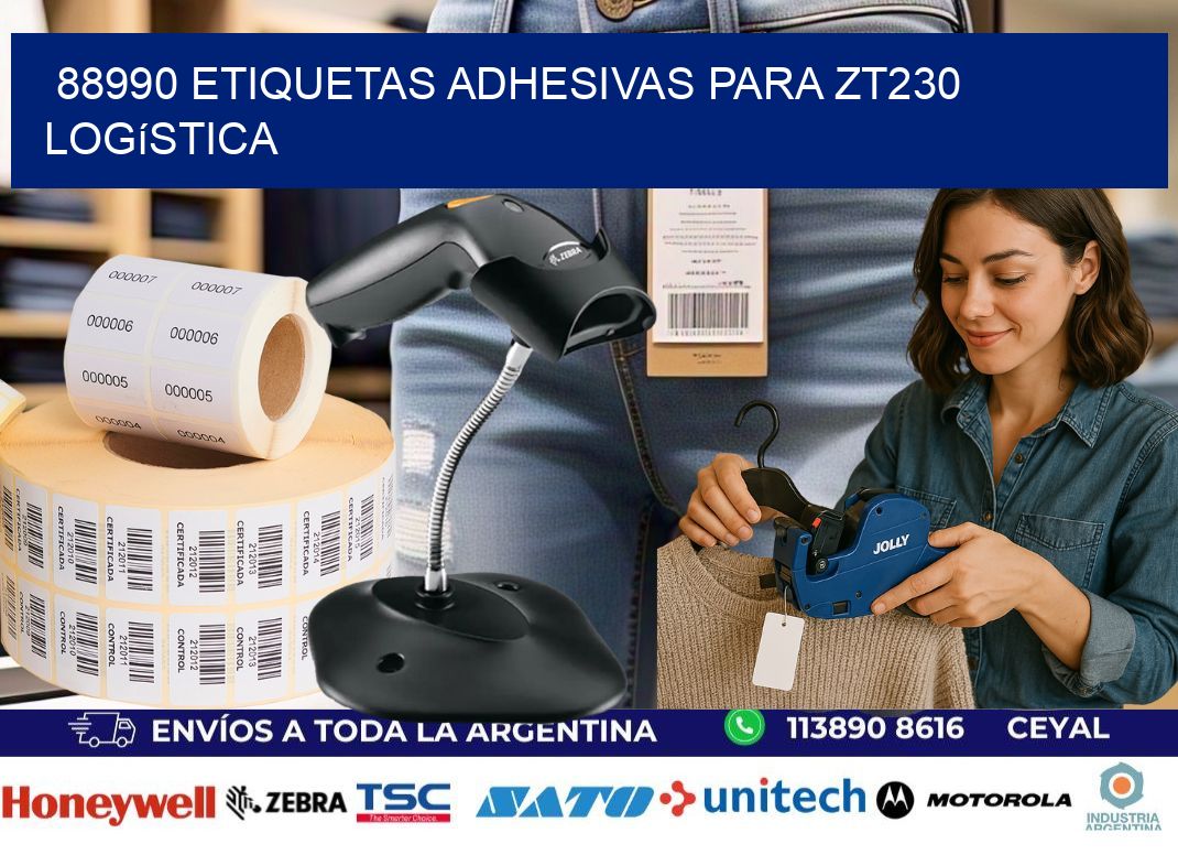 88990 etiquetas adhesivas para zt230 logística