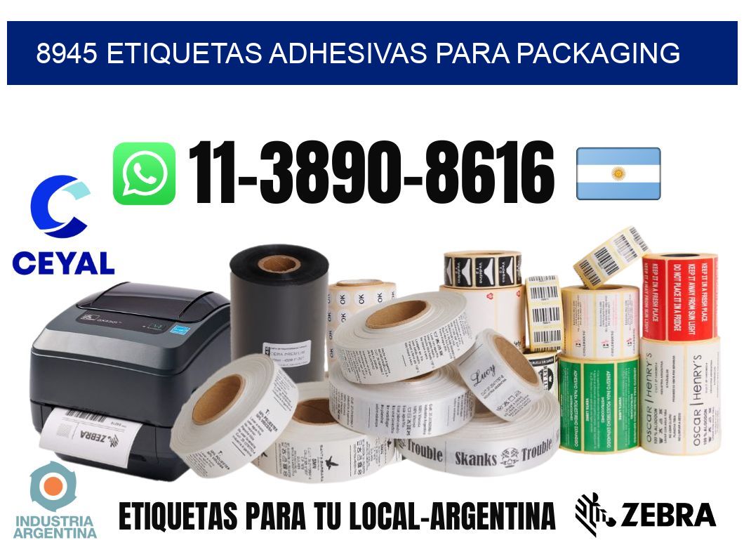 8945 etiquetas adhesivas para packaging
