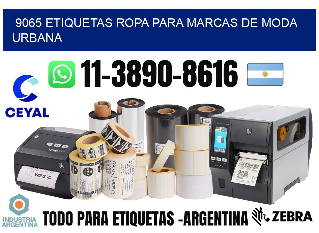 9065 Etiquetas ropa para marcas de moda urbana