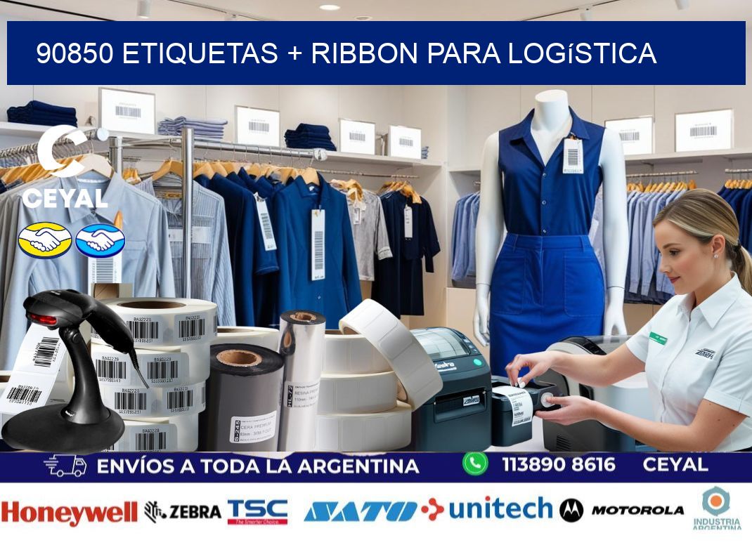 90850 etiquetas + ribbon para logística