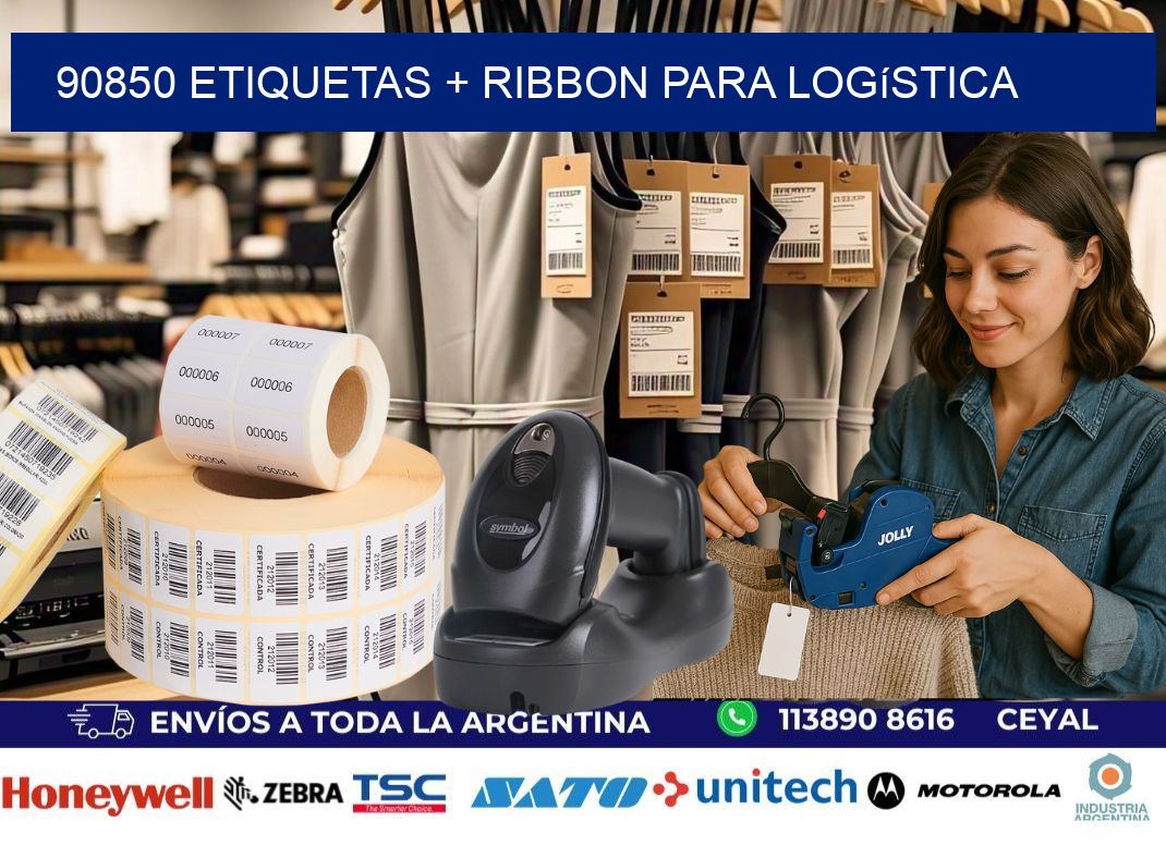90850 etiquetas + ribbon para logística
