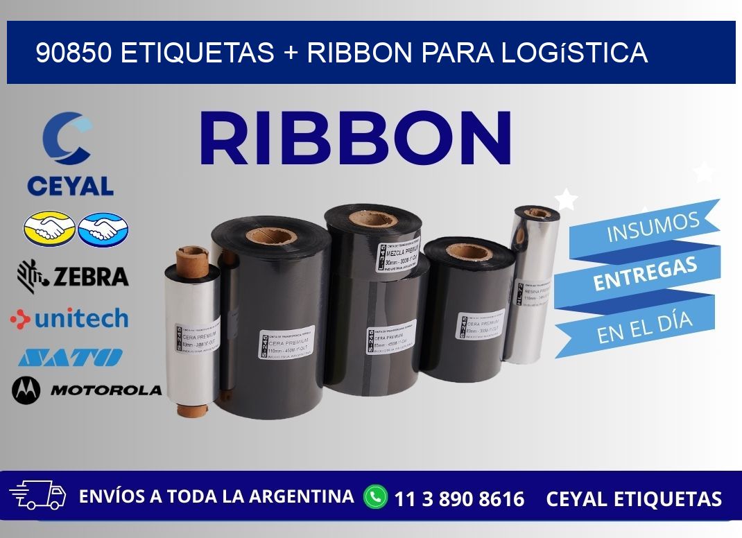 90850 etiquetas + ribbon para logística