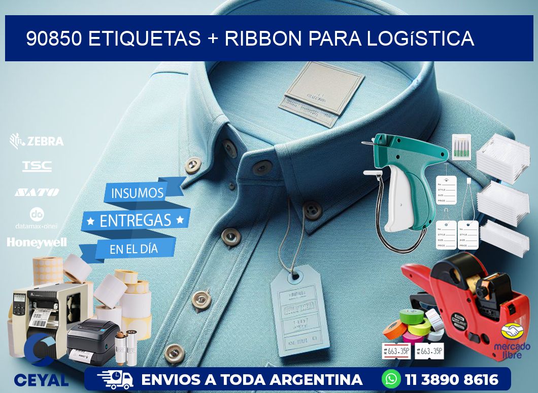 90850 etiquetas + ribbon para logística