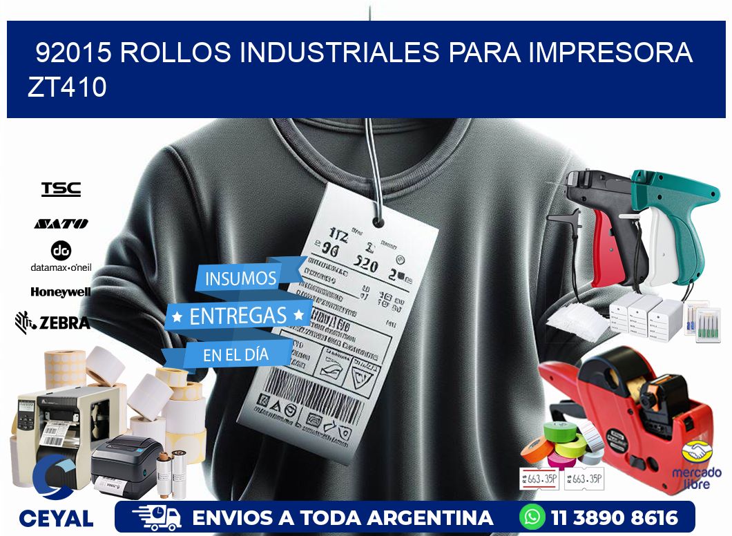 92015 rollos industriales para impresora zt410