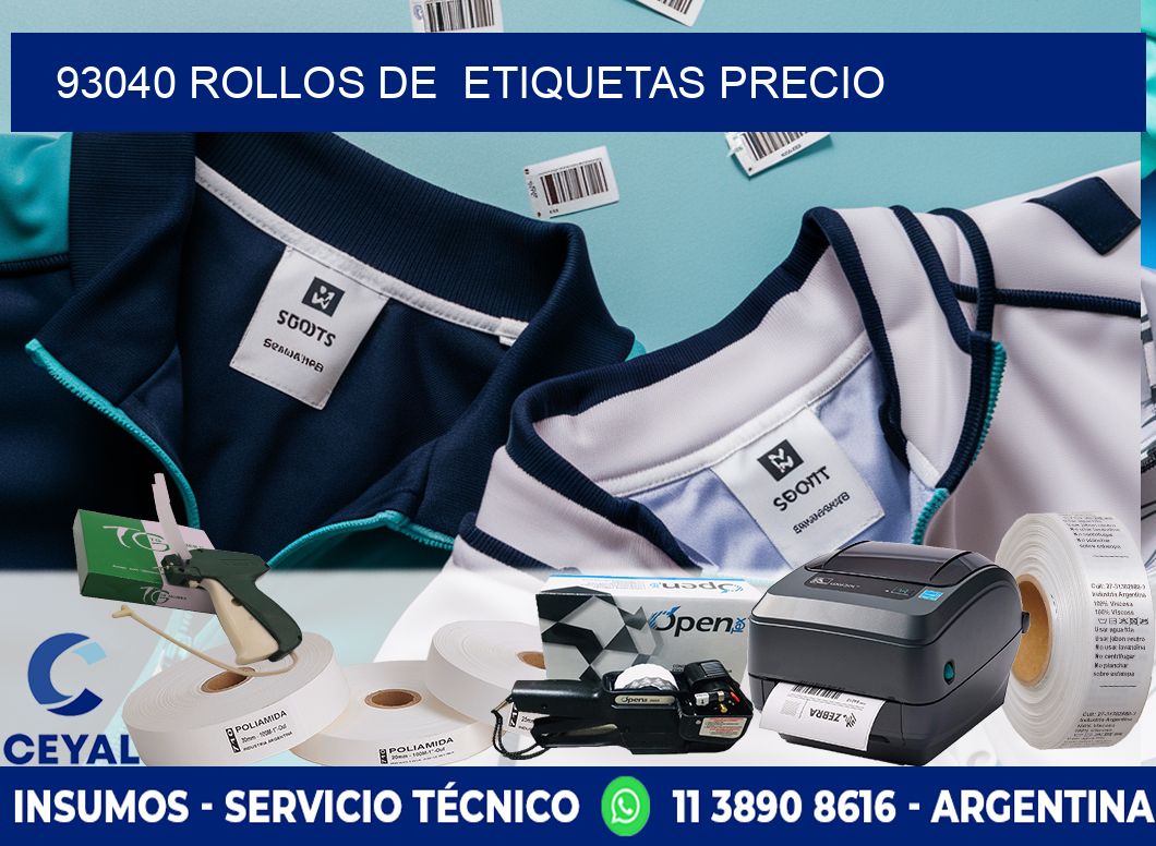 93040 rollos de  etiquetas precio