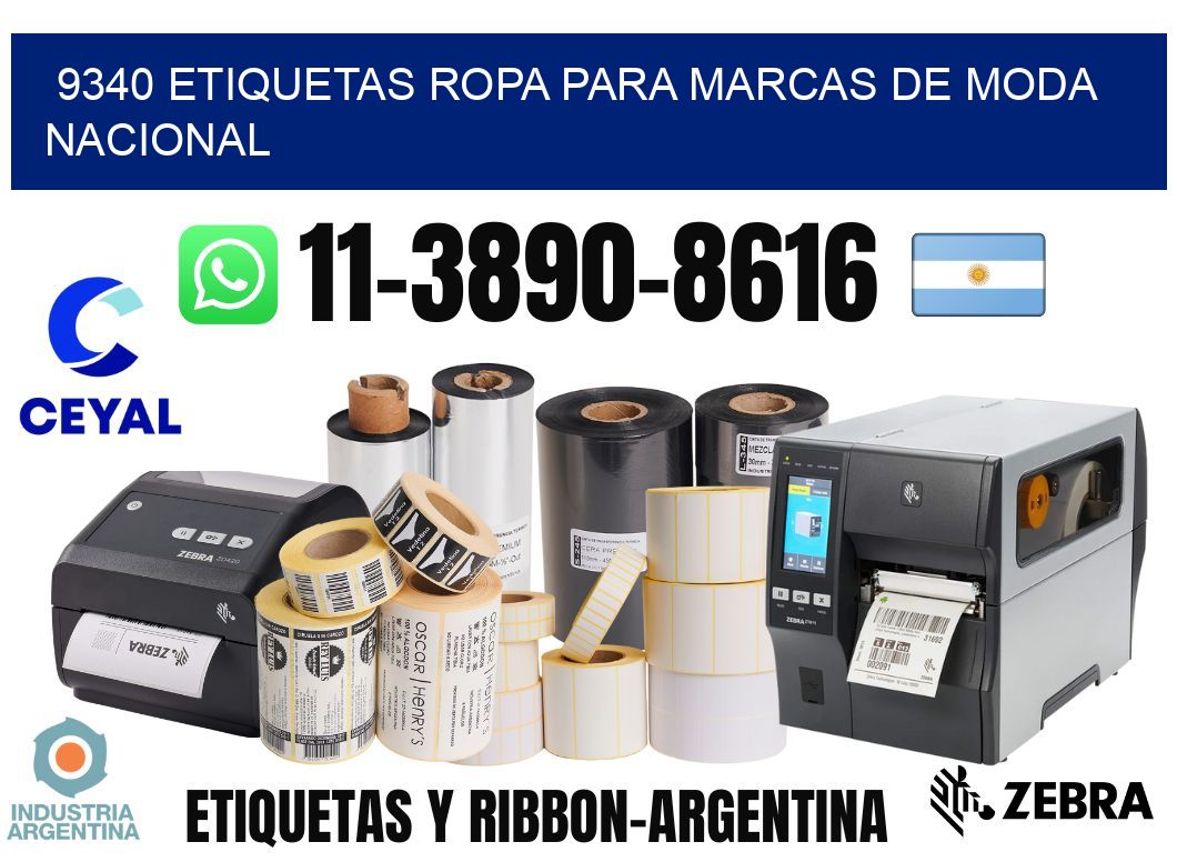 9340 Etiquetas ropa para marcas de moda nacional