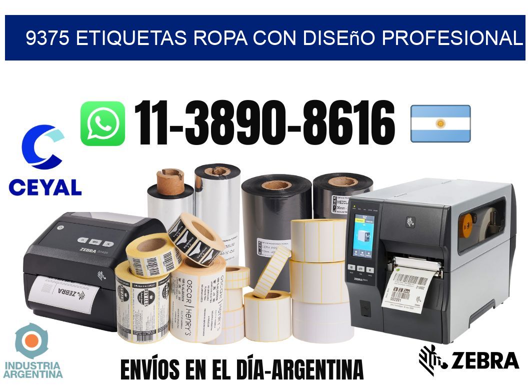 9375 Etiquetas ropa con diseño profesional