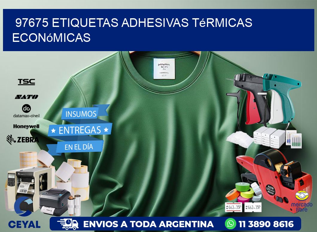 97675 etiquetas adhesivas térmicas económicas