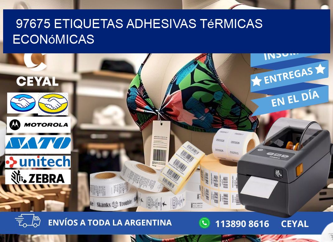 97675 etiquetas adhesivas térmicas económicas