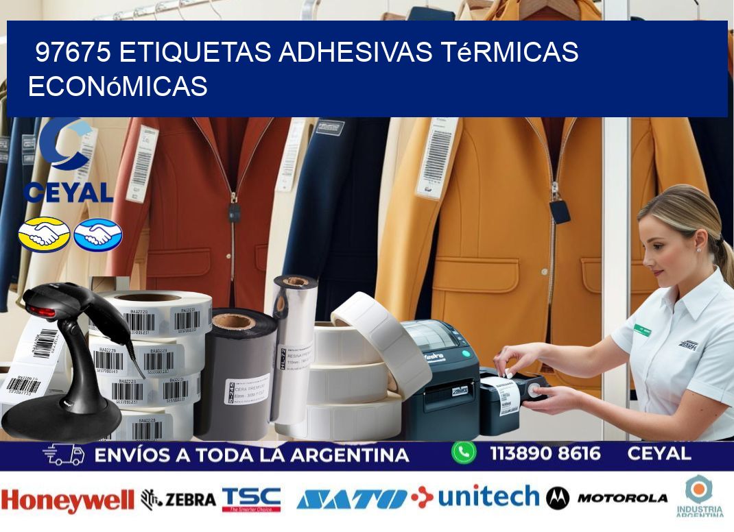 97675 etiquetas adhesivas térmicas económicas