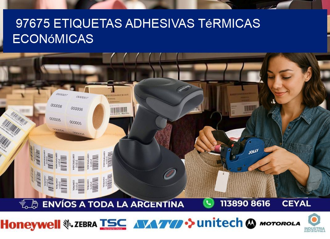 97675 etiquetas adhesivas térmicas económicas