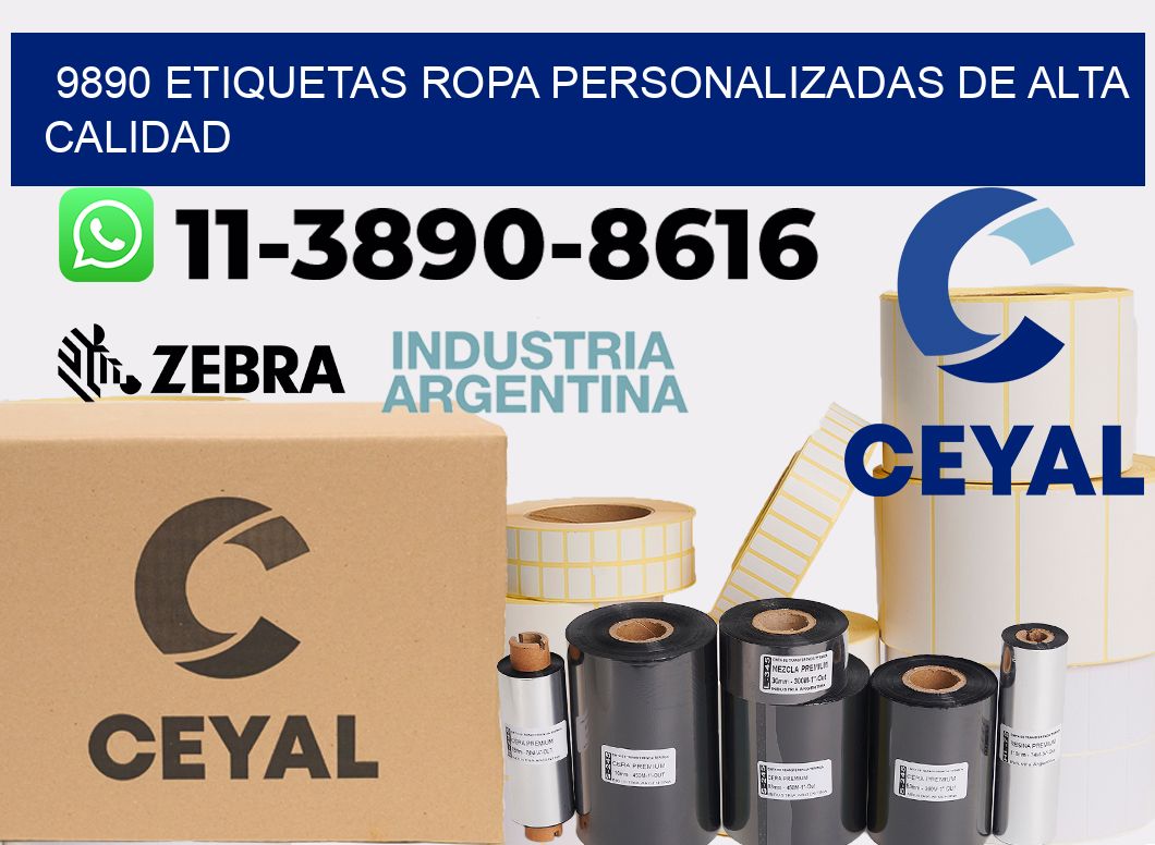 9890 Etiquetas ropa personalizadas de alta calidad