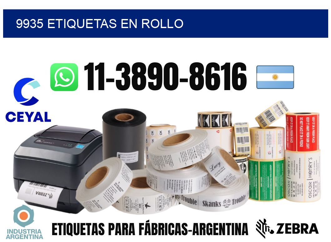 9935 etiquetas en rollo