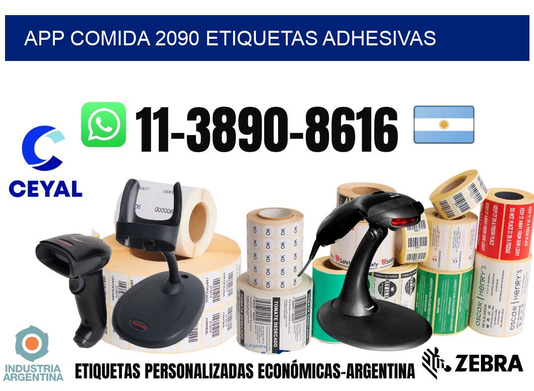 App comida 2090 etiquetas adhesivas
