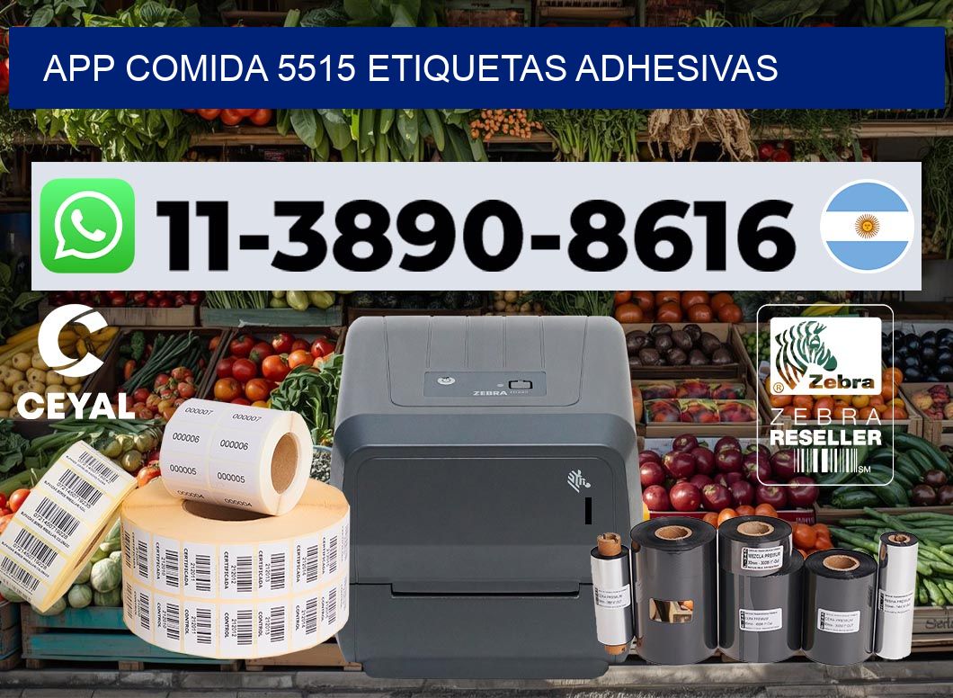 App comida 5515 etiquetas adhesivas