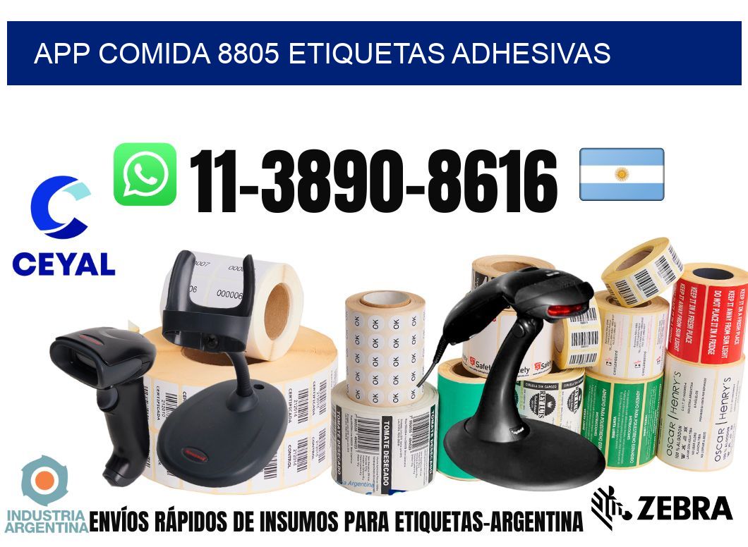 App comida 8805 etiquetas adhesivas