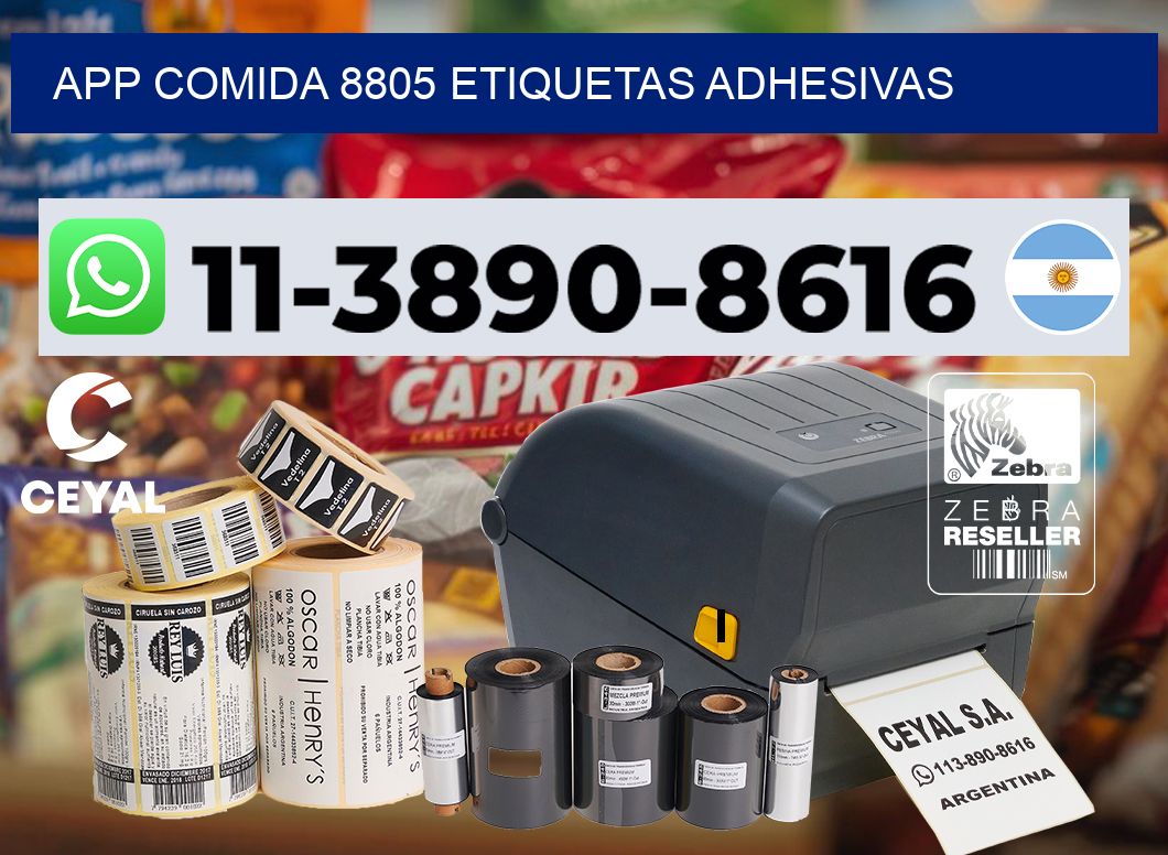 App comida 8805 etiquetas adhesivas