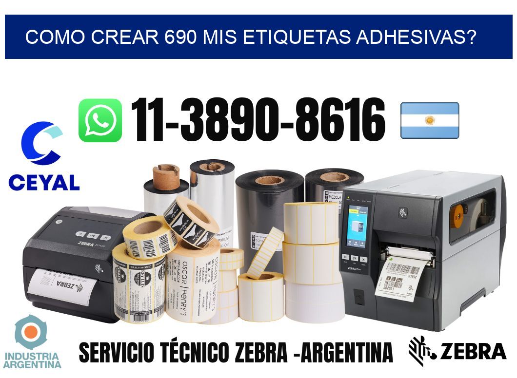 como crear 690 mis etiquetas adhesivas?