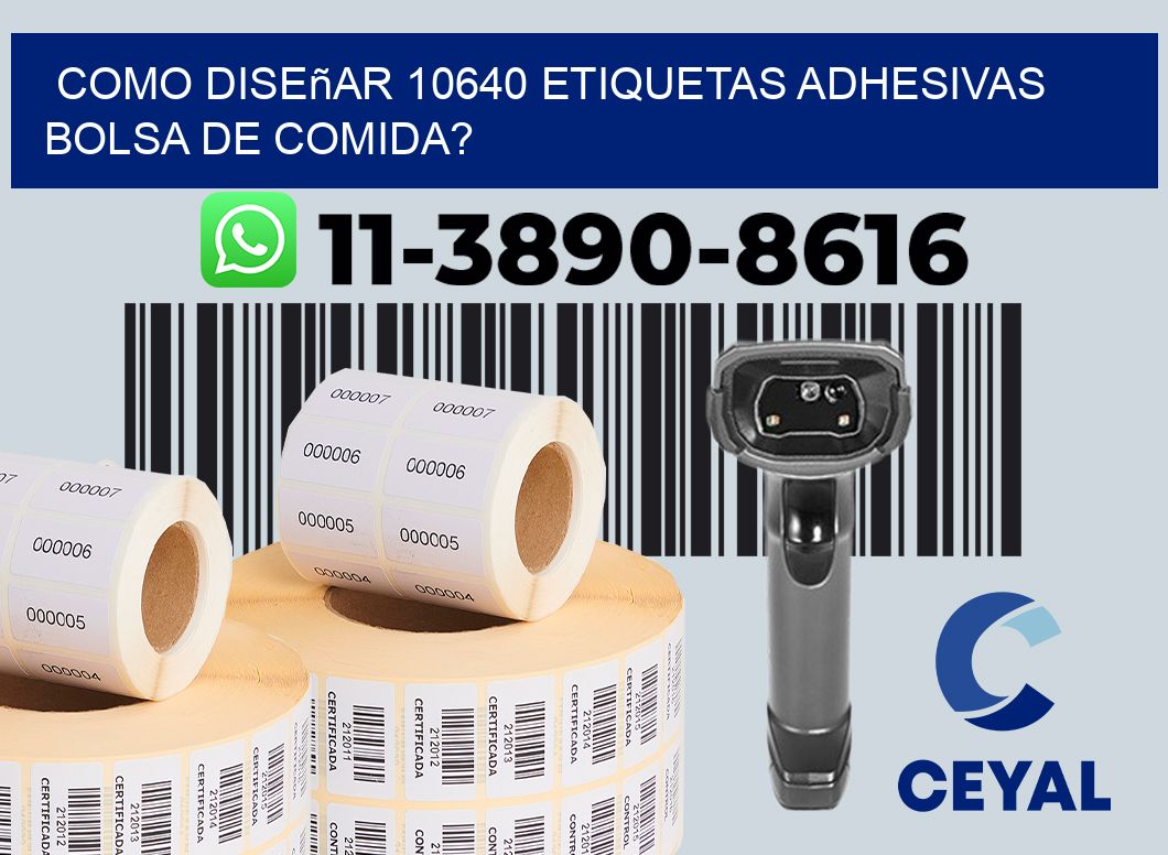 como diseñar 10640 etiquetas adhesivas bolsa de comida?