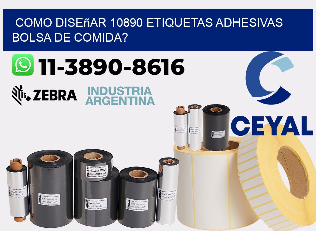 como diseñar 10890 etiquetas adhesivas bolsa de comida?