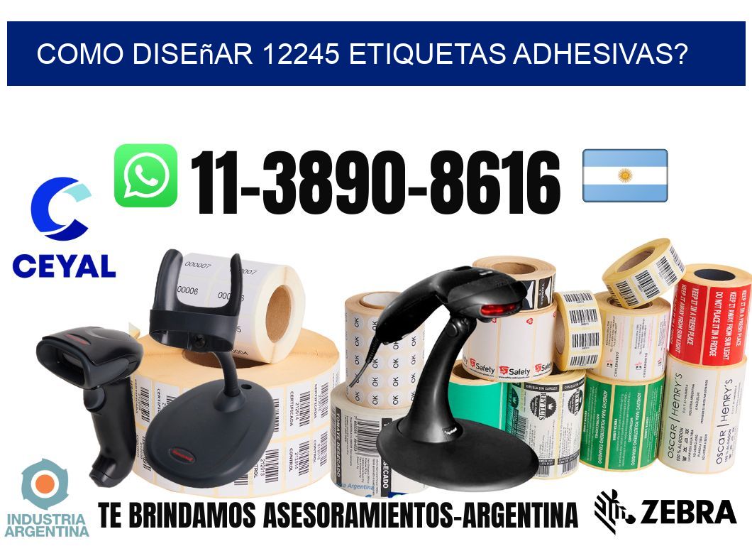 como diseñar 12245 etiquetas adhesivas?