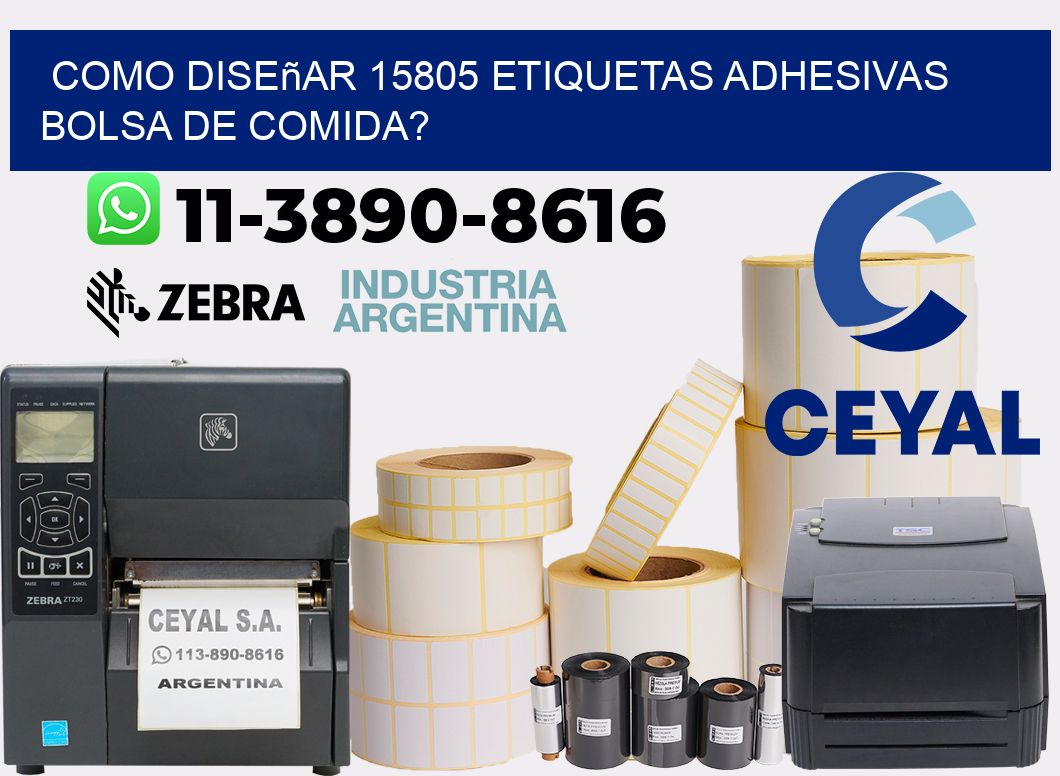 como diseñar 15805 etiquetas adhesivas bolsa de comida?