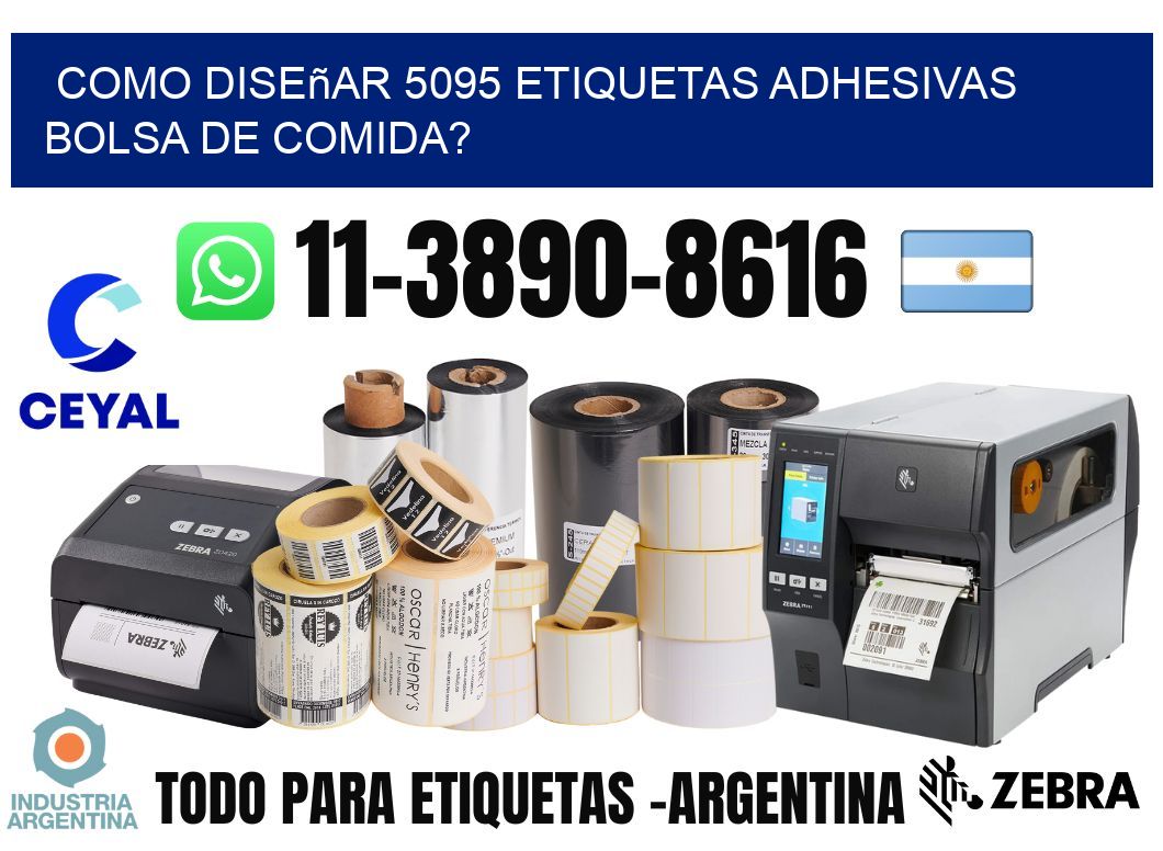 como diseñar 5095 etiquetas adhesivas bolsa de comida?