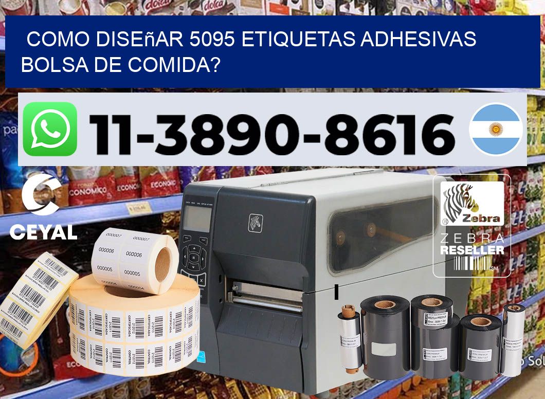 como diseñar 5095 etiquetas adhesivas bolsa de comida?