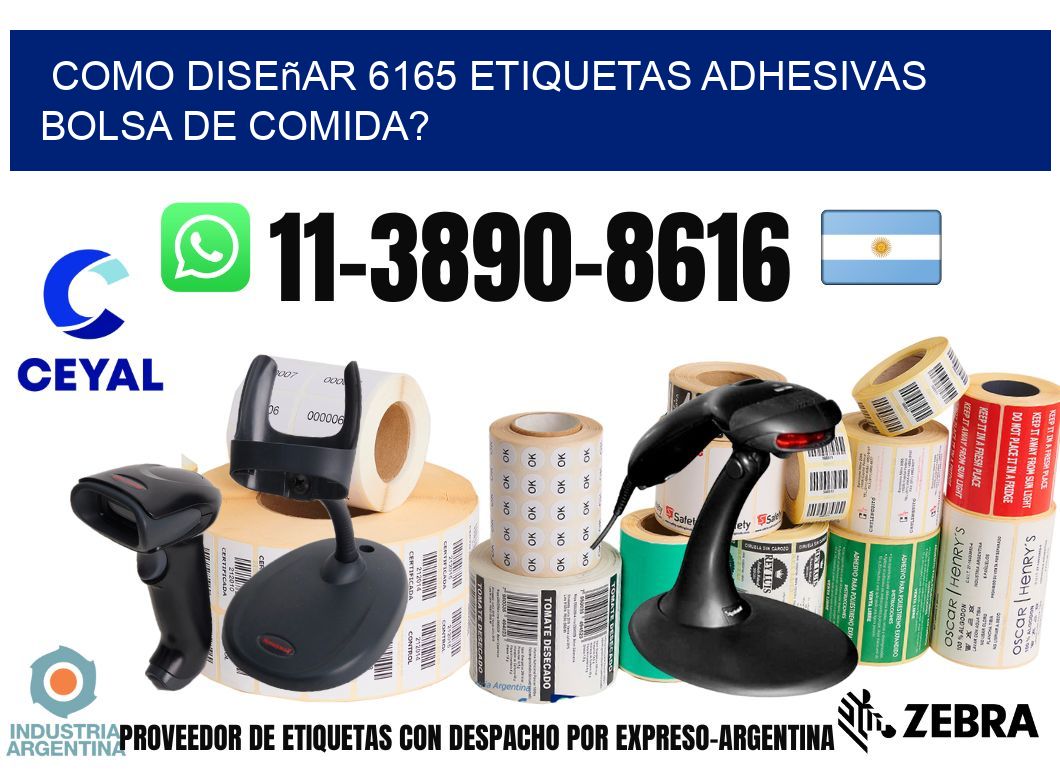 como diseñar 6165 etiquetas adhesivas bolsa de comida?