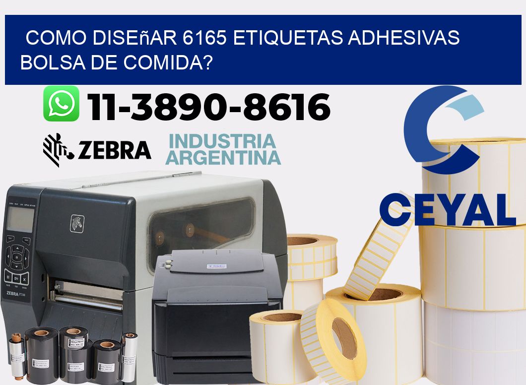 como diseñar 6165 etiquetas adhesivas bolsa de comida?