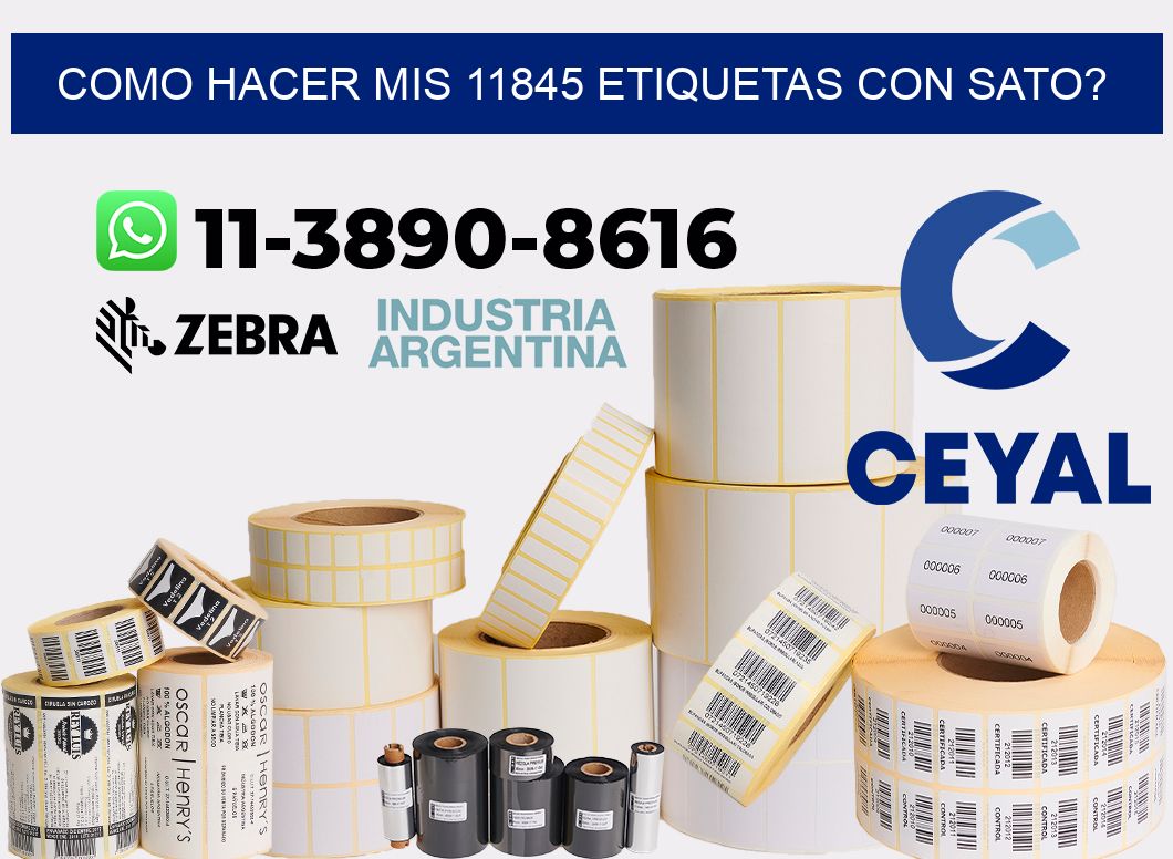 como hacer mis 11845 etiquetas con sato?