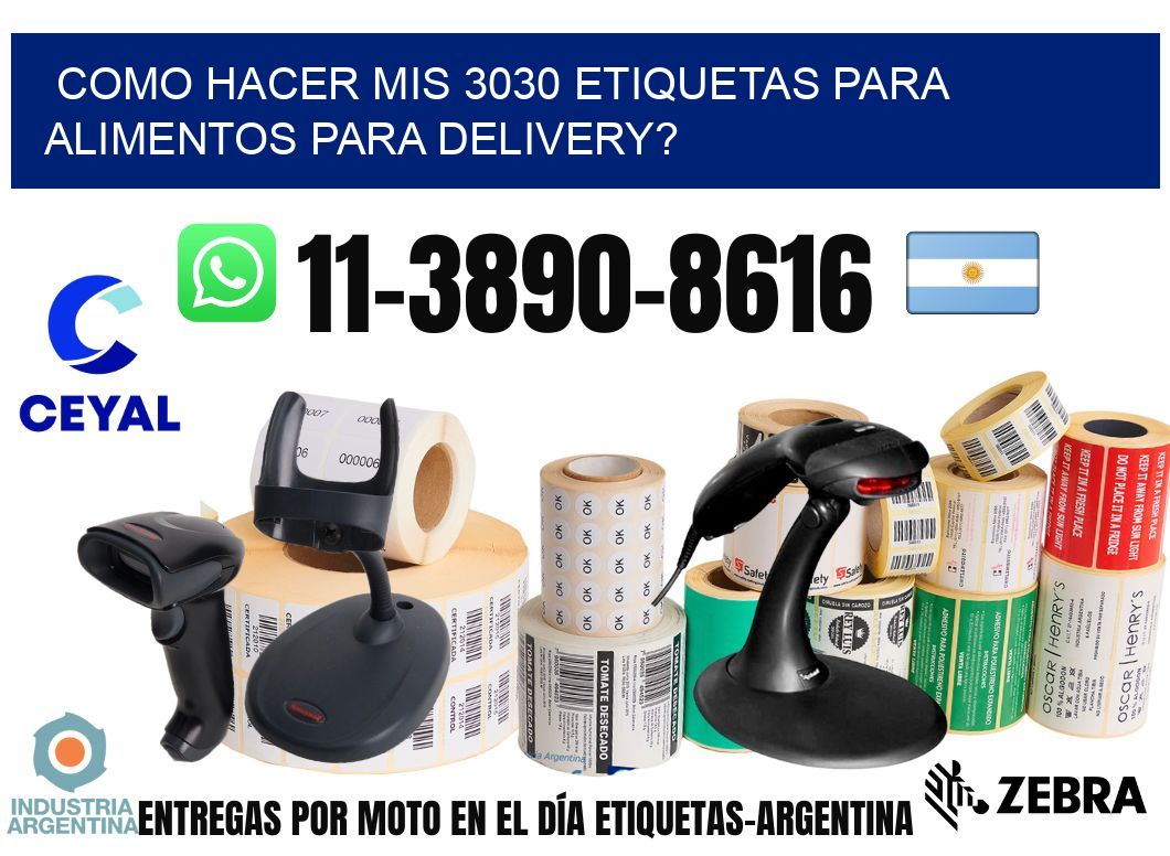 como hacer mis 3030 etiquetas para alimentos para delivery?