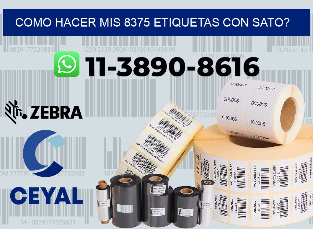 como hacer mis 8375 etiquetas con sato?