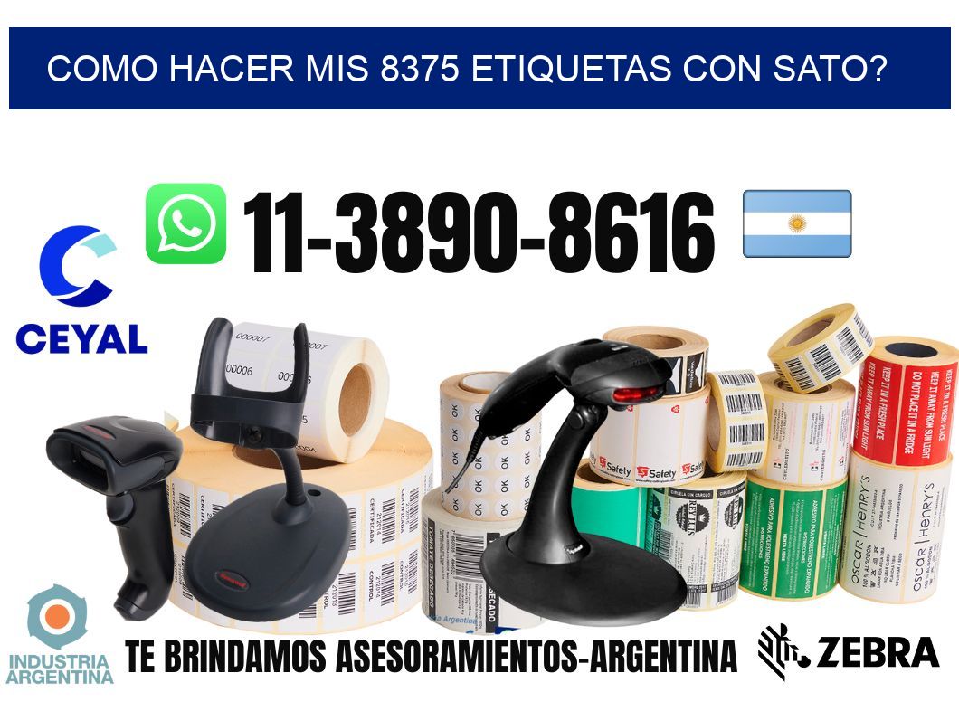como hacer mis 8375 etiquetas con sato?