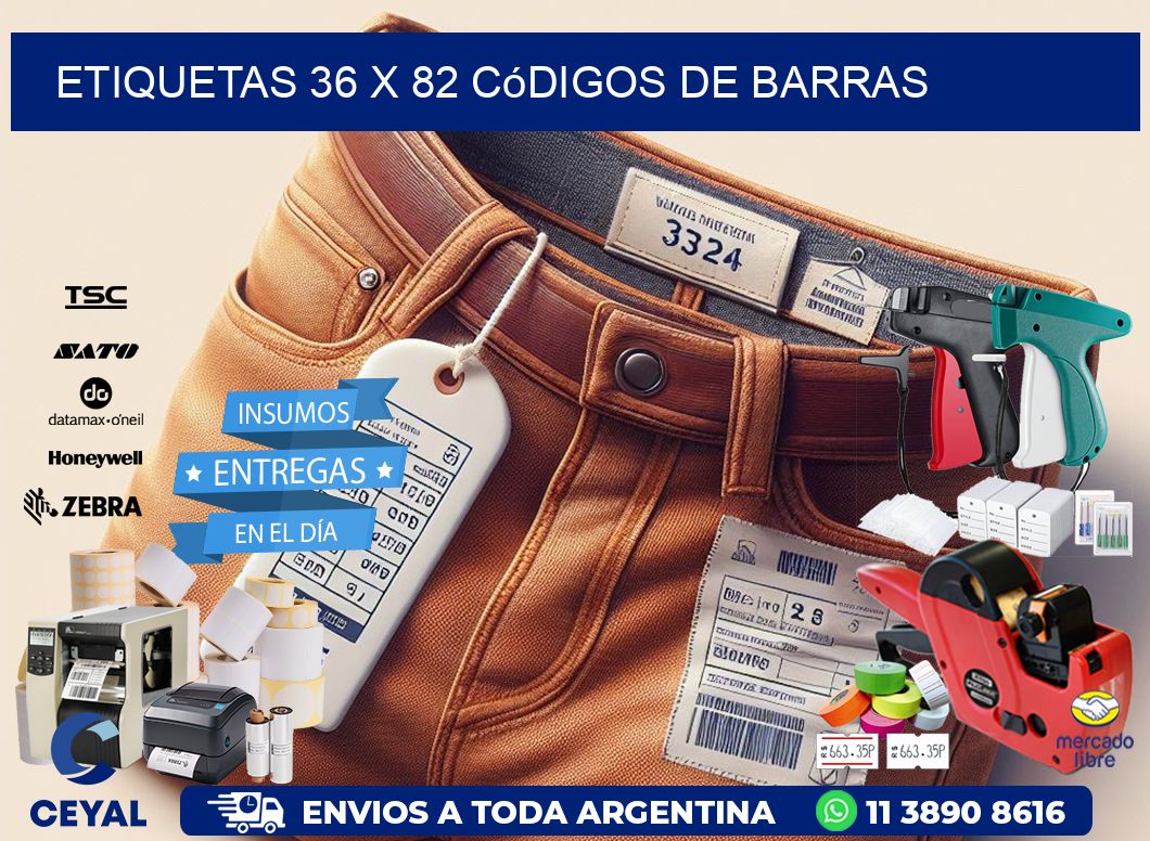 etiquetas 36 x 82 códigos de barras