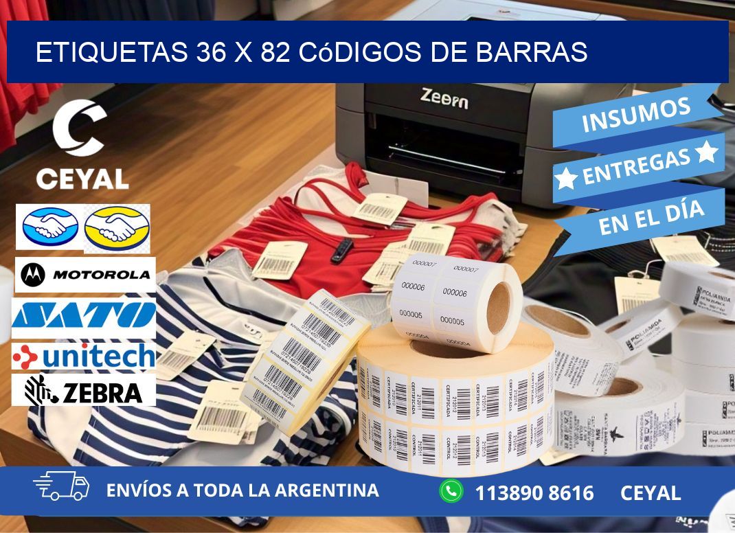 etiquetas 36 x 82 códigos de barras