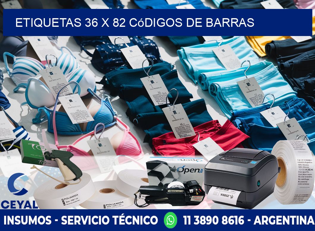 etiquetas 36 x 82 códigos de barras