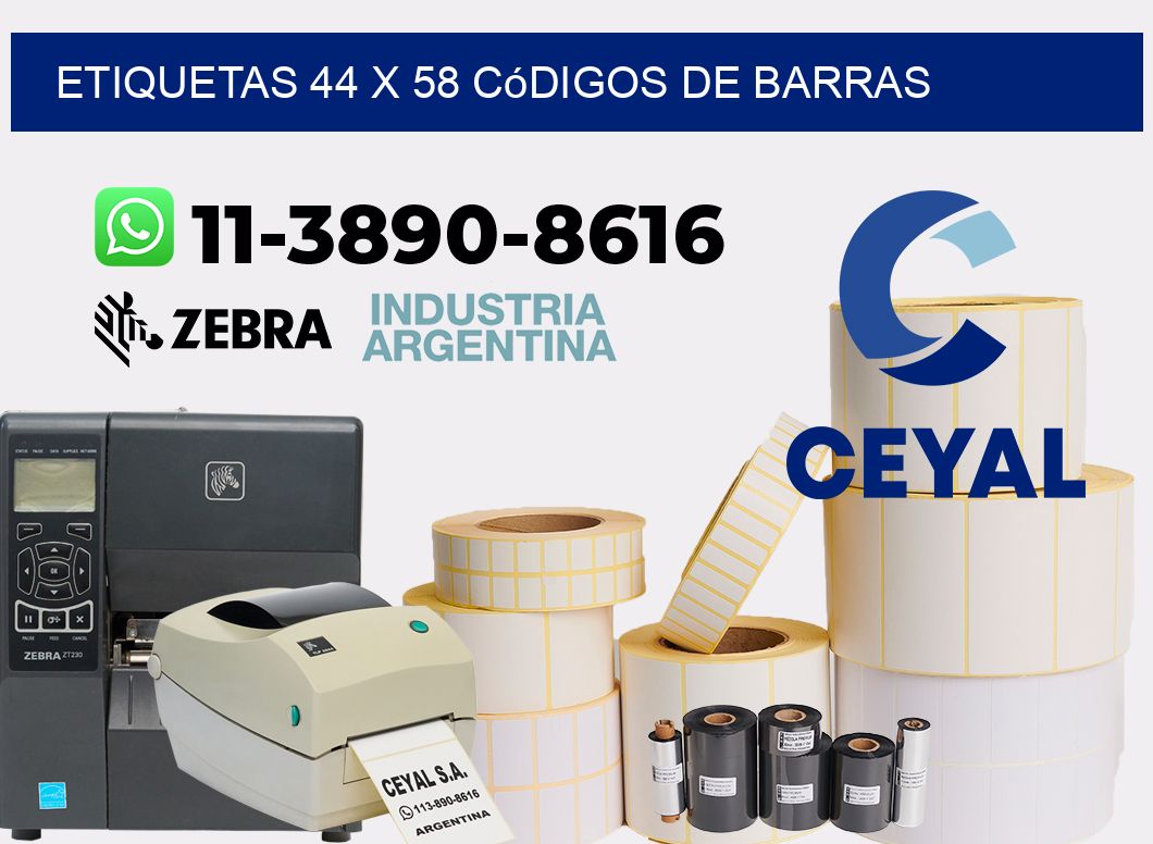 etiquetas 44 x 58 códigos de barras