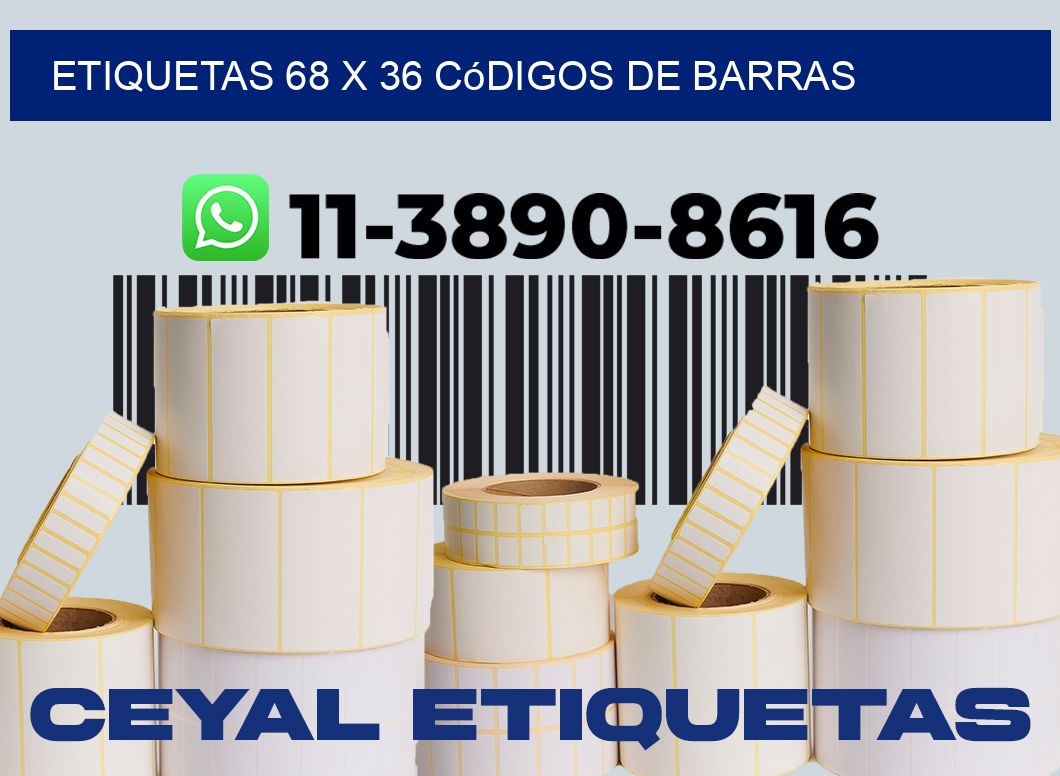 etiquetas 68 x 36 códigos de barras