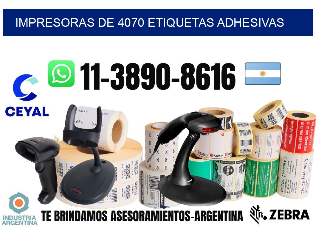 impresoras de 4070 etiquetas adhesivas