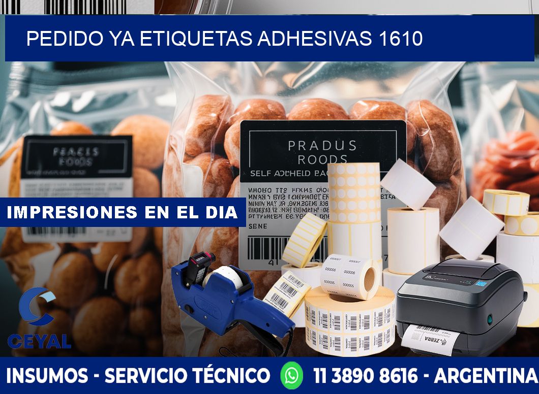 pedido ya etiquetas adhesivas 1610