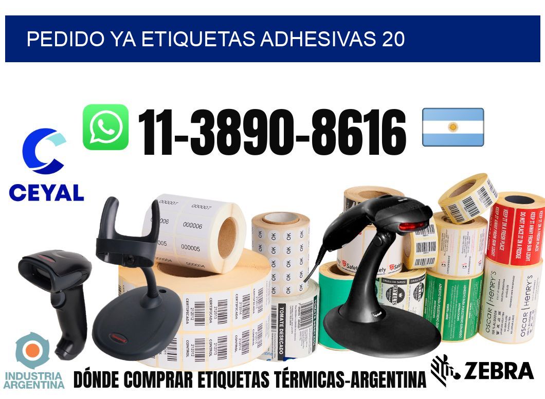 pedido ya etiquetas adhesivas 20