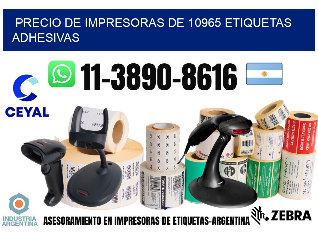 precio de impresoras de 10965 etiquetas adhesivas